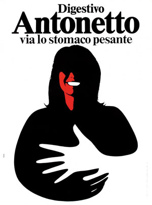 Armando testa, Digestivo Antonetto, 1960, manifesto pubblicitario