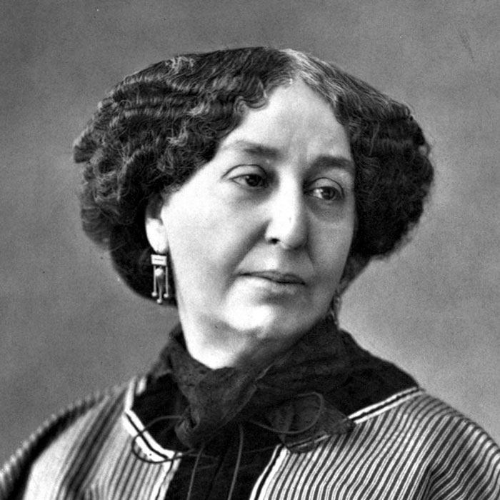 Amandine-Lucie-Aurore Dupin, nata a Parigi il 1° luglio 1804, morta a Nohant il 7 giugno 1876