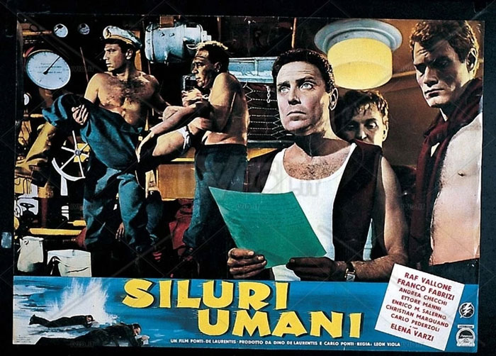 SILURI UMANI (Italia, 1954), regia Antonio Leonviola (aiuto regista Carlo Lizzani)