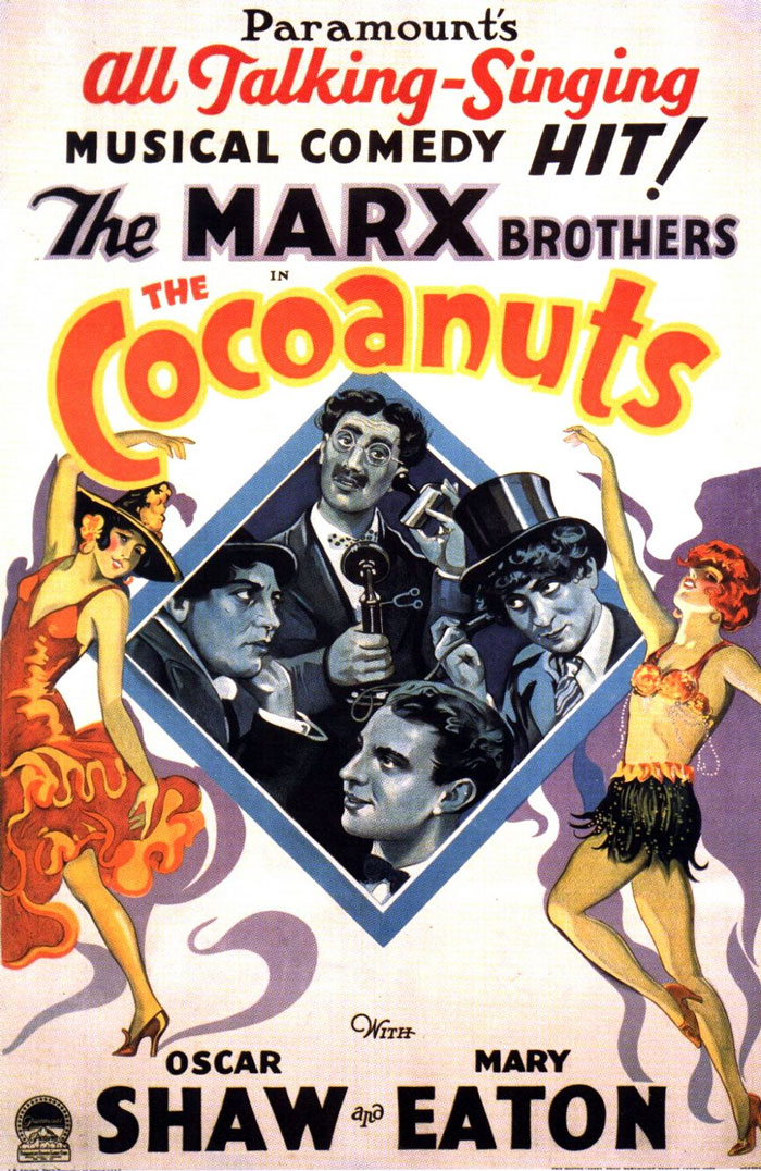 THE COCOANUTS (Le noci di cocco, USA, 1929), regia di Robert Florey