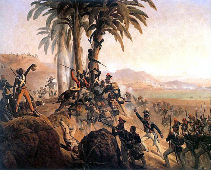 La Battaglia di Santo Domingo, in un dipinto di January Suchodolski