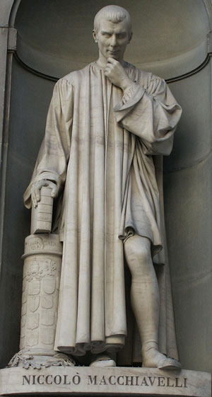 Statua di Machiavelli, Galleria degli Uffizi a Firenze