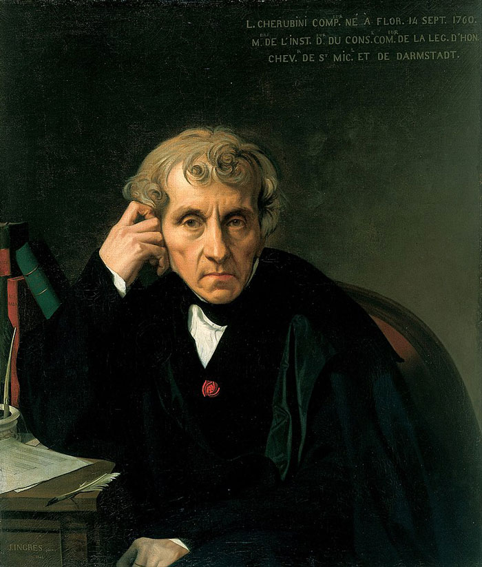 Jean-Auguste-Dominique Ingres ritrae Luigi Cherubini nel 1841