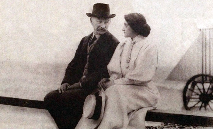 Thomas Hardy con la moglie Florence Dugdale 