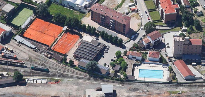 Veduta aerea delle strutture DLF ad Asti