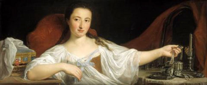 Morelli, Maria Maddalena (in Arcadia: Corilla Olimpica), poetessa e celebre improvvisatrice (Pistoia 1727 - Firenze 1800) 