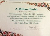 Ringraziamento ufficiale a Milena Parisi dal DLF Nazionale