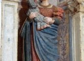 Statua polimaterica della Vergine con Bambino, XVII secolo