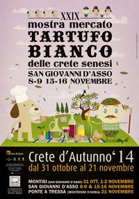 XXIX Mostra Mercato del Tartufo Bianco delle Crete Senesi, San Giovanni d'Asso (SI), 8-9 e 15-16 novembre 2014