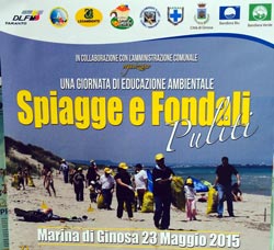 Spiagge e fondali puliti. Una giornata di Educazione Ambientale. Ginosa Marina (TA), sabato 23 maggio 2015