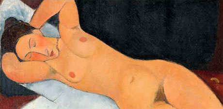 Amedeo Modigliani: Nudo, 1917 Olio su tela, cm 73 x 116,7. New York, Solomon R. Guggenheim Museum