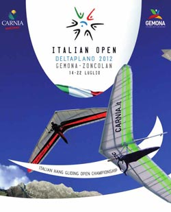 38esima edizione dei Campionati Italiani di deltaplano, Gemona (UD), dal 14 al 22 luglio 2012
