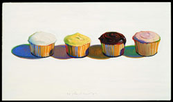 Wayne Thiebaud, Four Cupcakes, 1971 