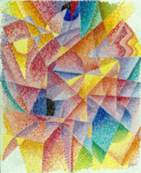 Gino Severini - Espansione sferica della luce, 1913-1914, olio su tela, 60 × 50 cm. Utica (NY), Monson William Proctor Institute