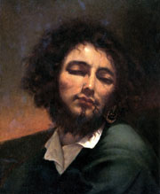 Gustave Courbet, autoportrait (particolare)
