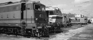 Treno a vapore nella stazione di Udine, 16 settembre 1990