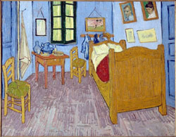 Vincent Van Gogh - La chambre de Van Gogh à Arles, 1889. (La camera di Van Gogh a Arles). Olio su tela, cm 57,5 x 74. Parigi, musée d'Orsay